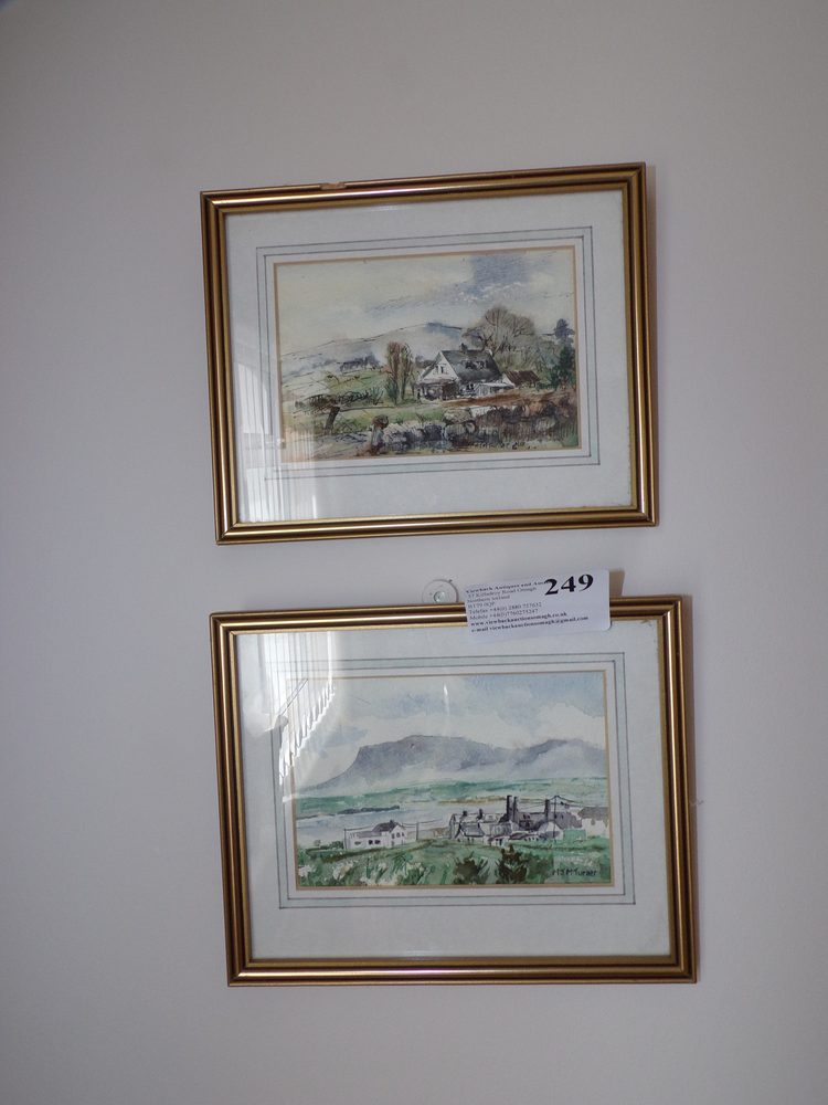 Pair of MJM Turner Magilligan watercolours, signed