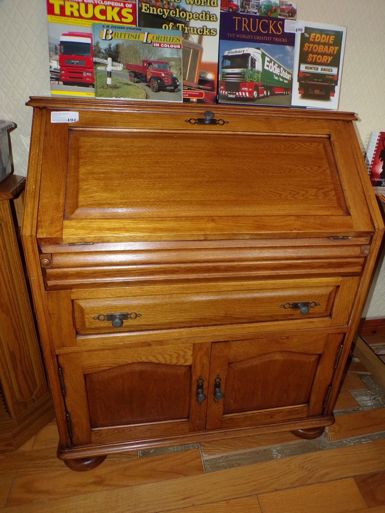 Oak writing bureau